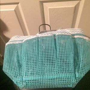 Mesh bag for shower supplies